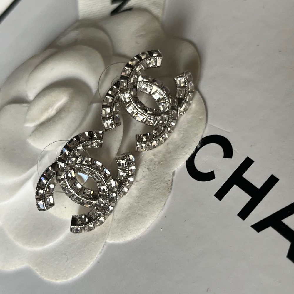 Chanel Silver Earrings - Picture 5 of 6